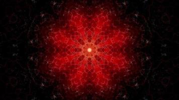 Wide Tangled Red Line Kaleidoscope Background Loop 4K video