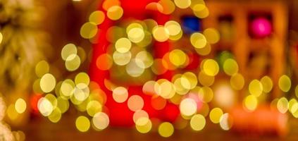 Christmas defocus festive design, defocused garland lights photo