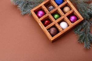 Christmas bright colored decorative background photo