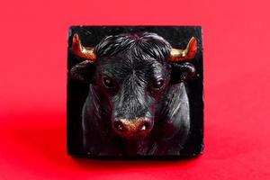 The figure of a bull made of soap as a gift photo