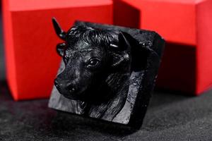 The figure of a bull made of soap as a gift photo