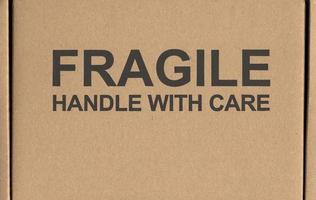 Fragile handle with care label tag photo