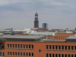 Hamburg skyline view photo