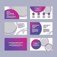 Flat and Modern Gradient Colors Presentation Template vector