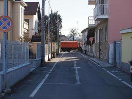 Large truck at end of road photo