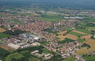 Aerial view of San Maurizio Canavese photo