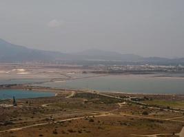 Stagno di Cagliari piscina de la laguna de Cagliari foto