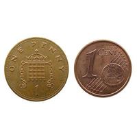 Penny and cent isolated photo