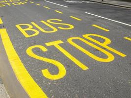 Bus stop sign photo