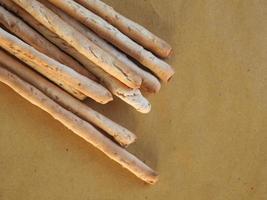 Italian breadsticks grissini photo