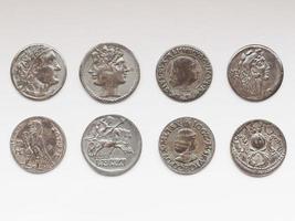 Ancient Roman and Greek coins photo