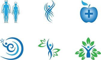 Six medical icons on white background vector