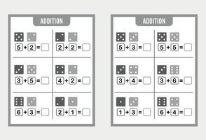 Counting Game for Preschool Children vector