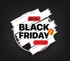 Black friday big sale vector banner with frame