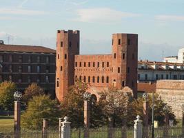 Porta Palatina Palatine Gate in Turin photo