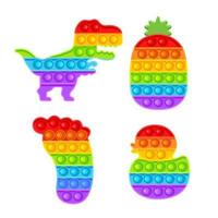 Pop fidget set. Antistress. Toy icon, trendy toy. Dinosaur vector