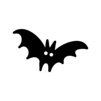 drawn Halloween element bat. vector