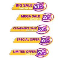 Sale of Special Offers and Discount promo Tag vector