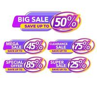 Sale of Special Offers and Discount promo Tag vector