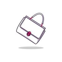 Woman bag cartoon icon illustration vector