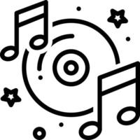 Line icon for musically vector