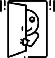 Line icon for peek vector