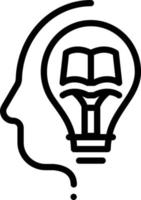 Line icon for knowledge vector