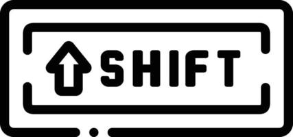 Line icon for shiftkey vector