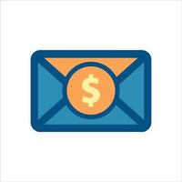 message icon vector. message with money icon vector