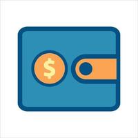 wallet icon vector. wallet with money icon vector