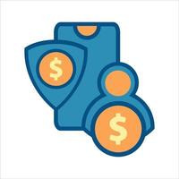 mobile finance icon,  smartphone with money icon vector