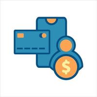 mobile finance icon,  smartphone with money icon vector