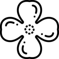 icono de línea para quatrefoil vector