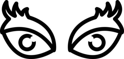 Line icon for eyes vector