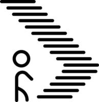 Line icon for step vector