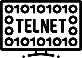 Line icon for telnet vector