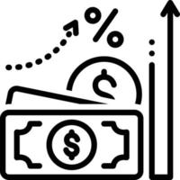 Line icon for accrual vector