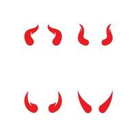 Devil horn logo  vector icon template