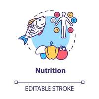 icono del concepto de nutrición vector