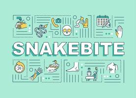 Snakebite word concepts banner vector