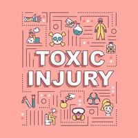 Toxic injury word concepts banner vector