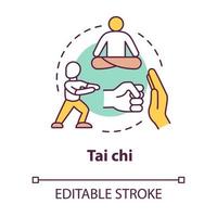 icono del concepto de tai chi vector