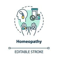 Homeopathy concept icon vector