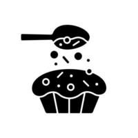 Sprinkle for baking black glyph icon vector