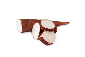 Cassava isolated on a white background photo