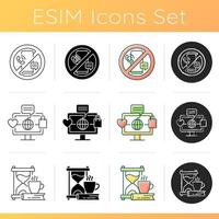 Lifestyle tendencies icons set vector