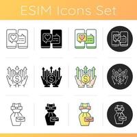 Modern lifestyle and health icons set vector