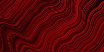 Dark Red vector background with bent lines.