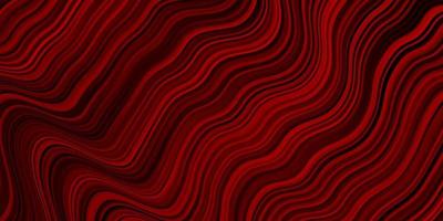 Dark Red vector background with bent lines.