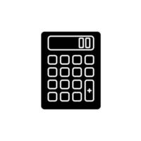 Pocket calculator black glyph icon